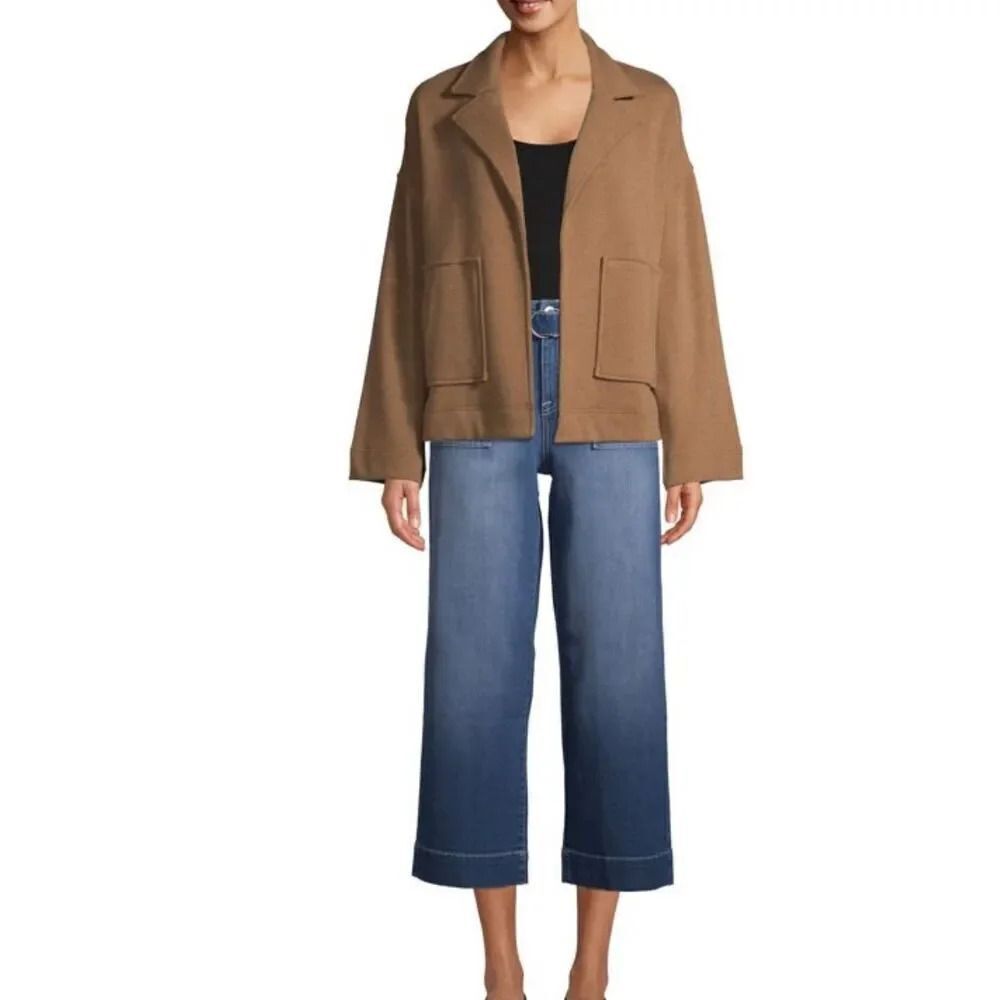Time & Tru NWT XL open front oversized tan cardigan jacket w-large front pockets